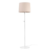 Stojací lampy - FARO 64312-41 SAMBA bílá/skládaná béžová stojací lampa - FARO