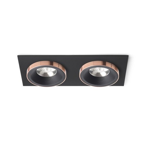Hranatá - RED R13259 SHARM SQ II zápustná černá/černá měď 230V LED 2x10W 24° 3000K - RED - DESIGN RENDL - foto 1