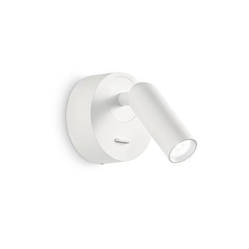 Bodová - ILUX 260600 LED Nástěnné bodové svítidlo Ideal Lux BEAN ROUND AP BIANCO 260600 3,5W 220lm 3000K IP20 7cm kulaté bílé - IDEALLUX - foto 1