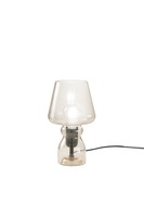 Stolní lampy dekorační - FAN I-GLEAM-L-AMB Stolní lampa Gleam jantarová, patice E27, 15 x 25 cm - FANEUROPE