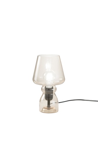Stolní lampy dekorační - FAN I-GLEAM-L-AMB Stolní lampa Gleam jantarová, patice E27, 15 x 25 cm - FANEUROPE - foto 1