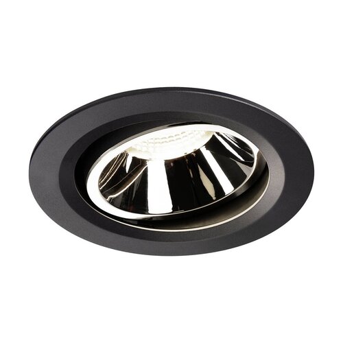 Kruhová - LA 1003678 NUMINOS® MOVE DL L vnitřní LED zápustné stropní svítidlo černá/chrom 4000 K 40° otočné a výkyvné - BIG WHITE (SLV) - foto 1