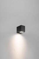 Nástěnná - CEN AXO-1GU10SN Venkovní nástěnné svítidlo AXO GU10 SQUARE černá - CENTURY