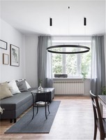 Kruhová - NV 9530219 Závěsné svítidlo MOTIF LED hliník / akryl černé 70W 2700K-6000K CCT stmívatelné - NOVA LUCE