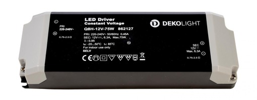 Stabilizované napětí - IMPR 862127 AKCE - Deko-Light napájení BASIC Q8H-12-75W konstantní napětí 0-630 mA IP20 12V DC 75W