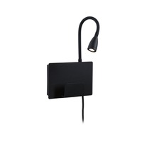 Bodová - P 71101 LED nástěnné svítidlo Halina USB C 2700K 230V 2,4W černá mat - PAULMANN