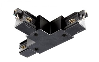 Lišty a příslušenství - IMPR 720025 Deko-Light 1-fázový kolejnicový systém, D One T-spojka, levé-levé-pravé, 220-240V černá RAL 9011 121 mm - LIGHT IMPRESSIONS