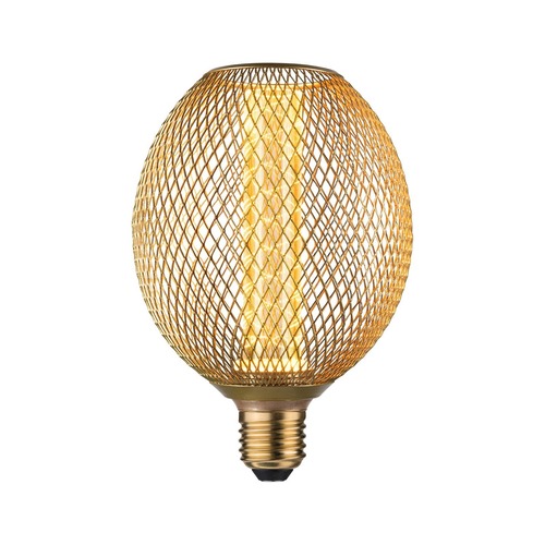 E27 - P 29089 Metallic Glow Standard 230V LED Globe E27 Spiral 4,2W 1800K mosaz - PAULMANN - foto 1
