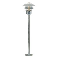 Sloupková - NOR 25118031 Venkovní sloupkové svítidlo Vejers 1x60W E27 galvanizovaná čirá - NORDLUX