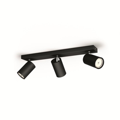 Bodová - PH 50593/30/PN Bodové svítidlo Philips Kosipo 50593/30/PN černé 3x max.10W - PHILIPS (915005532101) - foto 1
