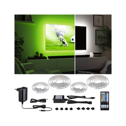 Dekorační - P 78876 MaxLED 250 LED Strip TV Comfort základní sada 65 palců 4,3m 22W 234lm/m 28LEDs/m RGBW+ 24VA - PAULMANN - foto 1