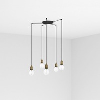 Subtilní - FARO 64137-5L ART závěsné svítidlo, starozlatá 5L - FARO