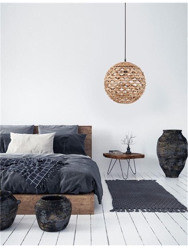 Koule - NV 9587121 Závěsné svítidlo GRIFFIN železo a vodní hyacint, přírodní barva 1x12W E27 - NOVA LUCE - foto 1