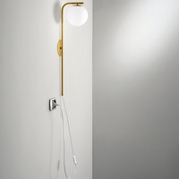 Dekorativní - FAN I-ODISSEO-AP1-ORO Nástěnné svítidlo ODISSEO, zlatá, 1 x E14, 15 x 15 x 65,5 cm - FANEUROPE