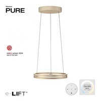 Kruhová - PN 2550-60 LED závěsné svítidlo PURE E-Loop matná mosaz elektrické 2700-5000K - PAUL NEUHAUS