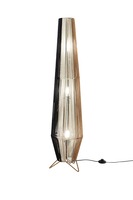 Stojací lampy - FAN I-COCONUT-L120 Stolní lampa Coconut černá+bílá+marrone, kov, 3xE27, 40 W; lampa pr. 25 x H 110 cm, konstrukce pr. 25 x H 120 cm - FANEUROPE