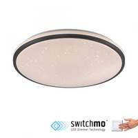 Kruhová - LD 14295-18 KYLE LED stropní svítidlo průměr 49cm černé hvězdné nebe krokově stmívatelné 3000K - JUST LIGHT