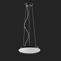 Kruhová - OS SAT60451 SATURN L1 závěsné skleněné svítidlo černá / bílá IP20 3000 K 16W LED (původní kód OS 60451) - OSMONT