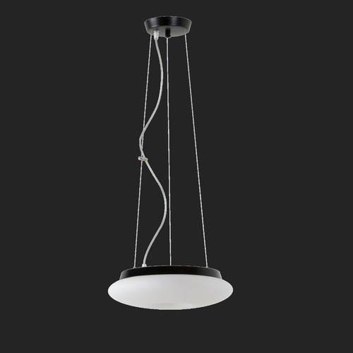Kruhová - OS SAT60451 SATURN L1 závěsné skleněné svítidlo černá / bílá IP20 3000 K 16W LED (původní kód OS 60451) - OSMONT - foto 1