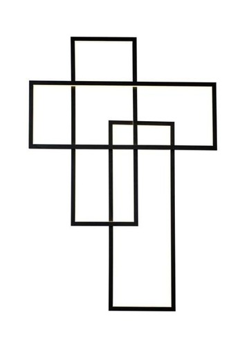 Dekorativní - AZZ AZ2994 LED Nástěnné svítidlo Azzardo Quadratus Wall Dimm black AZ2994 80W 4080lm 3000K IP20 101cm stmívatelné černé - AZZARDO - foto 1