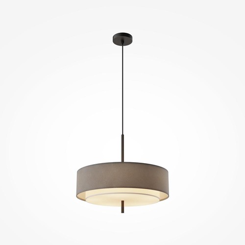 Kruhová - M MOD613PL-05GR Závěsné svítidlo Bergamo E27 5x60W černá/šedá kov - MAYTONI - foto 1