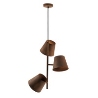 Dekorativní - FAN I-COLT-S3 RU Závěsné svítidlo Colt, rezavé, 3 x E27, 51 x 212 cm - FANEUROPE