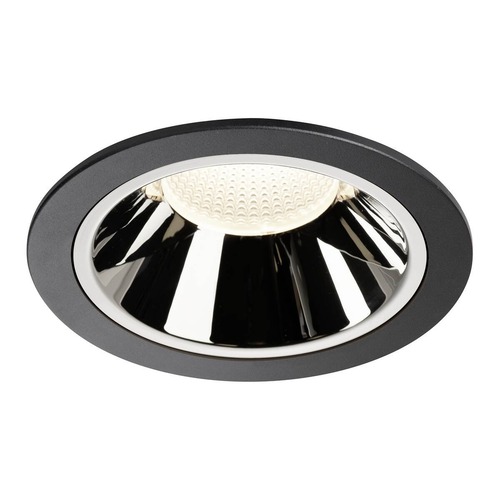 Kruhová - LA 1004041 NUMINOS® DL XL vnitřní LED zápustné stropní svítidlo černá/chrom 4000 K 55° - BIG WHITE (SLV) - foto 1