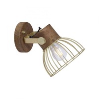 Bodová - LD 11486-60 ALAMI Nástěnné svítidlo, matná mosaz, E27 vyměnitelné, industriální styl - LEUCHTEN DIREKT / JUST LIGHT