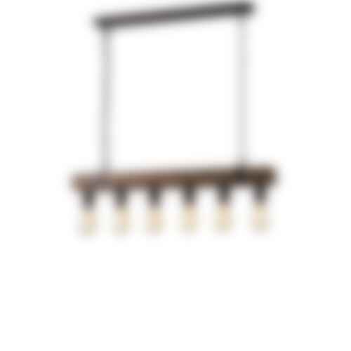 Podélná - FAN I-TEXAS-S6 Závěsné svítidlo TEXAS černá, 6xE27, 80 x 10 x 135 cm - FANEUROPE - foto 1