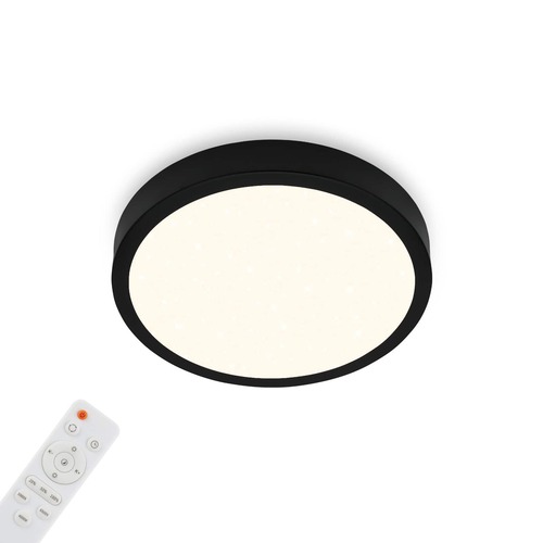 Kruhová - BRILO 3701-015 CCT LED přisazené svítidlo pr. 28 cm, 18 W, 2000 lm, černá - BRILO - foto 1