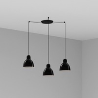 Kónická - FARO 64255-112-3L VENICE závěsné svítidlo 3x žárovka, černá - FARO