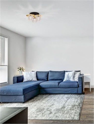 Dekorativní - NV 9009293 Stropní svítidlo LAWAN lesklá zlatá a matný černý kov strukturované sklo E14 3x5W 230V IP20 bez žárovky - NOVA LUCE - foto 1