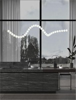 Podélná - NV 9695206 Závěsné svítidlo PERLA chromovaný kov a opálové sklo LED 99W 230V 3000K IP20 vč. dálkového ovládání stmívatelné - NOVA LUCE