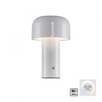 Stolní lampy dekorační - LD 19190-16 AGNES LED bateriové stolní svítidlo bílé tvar houby stmívatelné dotykem USB 2700-5000K - JUST LIGHT