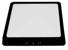 LED panely - 12W LED povrchový panel čtvercový 3CCT černý