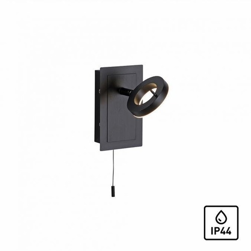 Bodová - PN 9785-13 SILEDA LED nástěnné svítidlo matný hliník 1ramenné otočné, vypínač, ochrana proti vodě 3000K - PAUL NEUHAUS - foto 1
