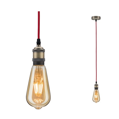 Subtilní - P 50386 Závěsné svítidlo Neordic Eldar E27 max. 1x20W červená/leštěná - PAULMANN - foto 1