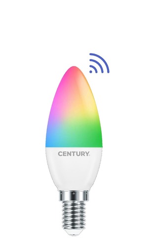 E14 - CEN M1SMA-061400 LED CANDLE SMART WIFI 6W E14 CCT RGB/2700-6500K 180d DIM Tuya WiFi - CENTURY - foto 1