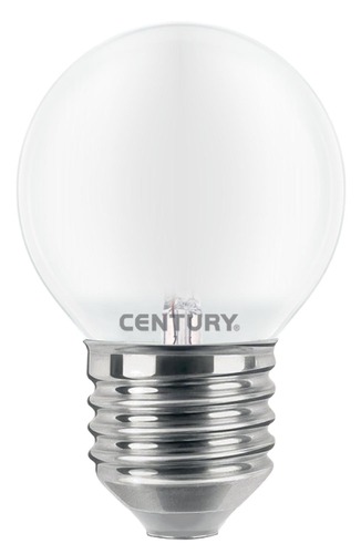 E27 - CEN INSH1G-042760 LED FILAMENT MINI GLOBE SATEN 4W E27 6000K 470Lm 360d 45x72mm IP20  - CENTURY - foto 1