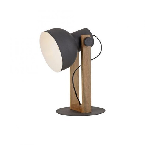 Stolní lampy dekorační - LD 15746-18 CUP 2.0 stolní lampa černá dřevo z akácie nastavitelná výška industriální - JUST LIGHT - foto 1