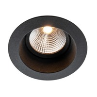 Kruhová - SLC SLC1127 Zápustné svítidlo SLC One Soft 3000K černé 8W 505lm IP44 - TLG