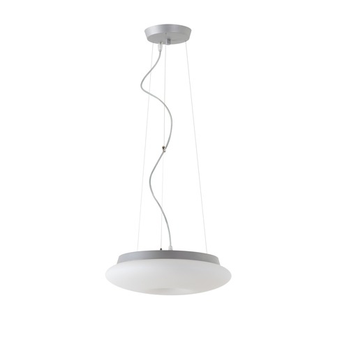 Kruhová - OS SAT60950 SATURN L1 závěsné skleněné svítidlo stříbrná / bílá IP20 4000 K 16W LED - OSMONT - foto 1