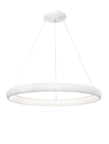 Kruhová - NV 8105601 D Závěsné svítidlo ALBI bílý hliník a akryl LED 50W 230V 3000K IP20 stmívatelné - NOVA LUCE - foto 1