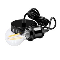 Subtilní - CEN FSNE-150 Kovový závěs FUSION černá perleť pro LED žárovky délka 1500mm E27 IP20 - CENTURY
