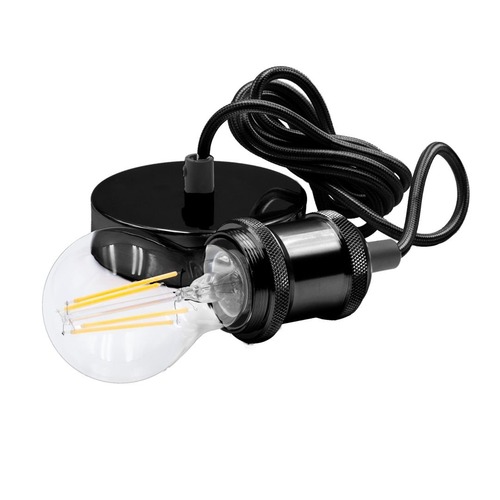 Subtilní - CEN FSNE-150 Kovový závěs FUSION černá perleť pro LED žárovky délka 1500mm E27 IP20 - CENTURY - foto 1