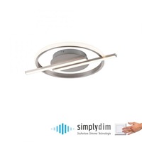 Kruhová - LD 14130-55 KORSA LED stropní svítidlo stříbrné paměťová funkce SimplyDim 3000K - JUST LIGHT