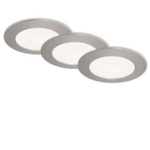Kruhová - BRI 7284032 3ks sada LED vestavné svítidlo, pr. 12 cm, 8 W, matný nikl (starý kód: BRI 7284-032) - BRILONER - foto 1