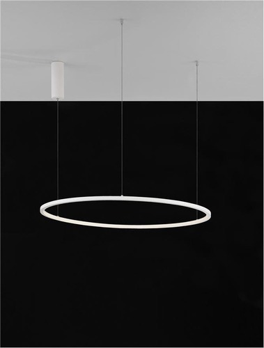 Kruhová - NV 9345604 Závěsné svítidlo TARQUIN bílý hliník a akryl LED 48W 230V 3000K IP20 stmívatelné - NOVA LUCE - foto 1