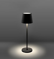 Na stůl - CEN LMPNG-023827 Nabíjecí stmívatelné LED svítidlo LUME PLUS černá 2,2W 2700K IP54 USB Ra95 s nabíjecí základnou - CENTURY