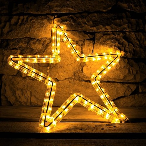 Venkovní profi motivy - DLED EFD12W LED světelný motiv hvězda, pr. 40cm, teple bílá - foto 1